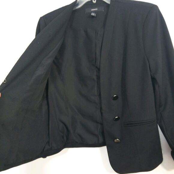 Forever 21 black silver button blazer jacket M - Picture 6 of 10
